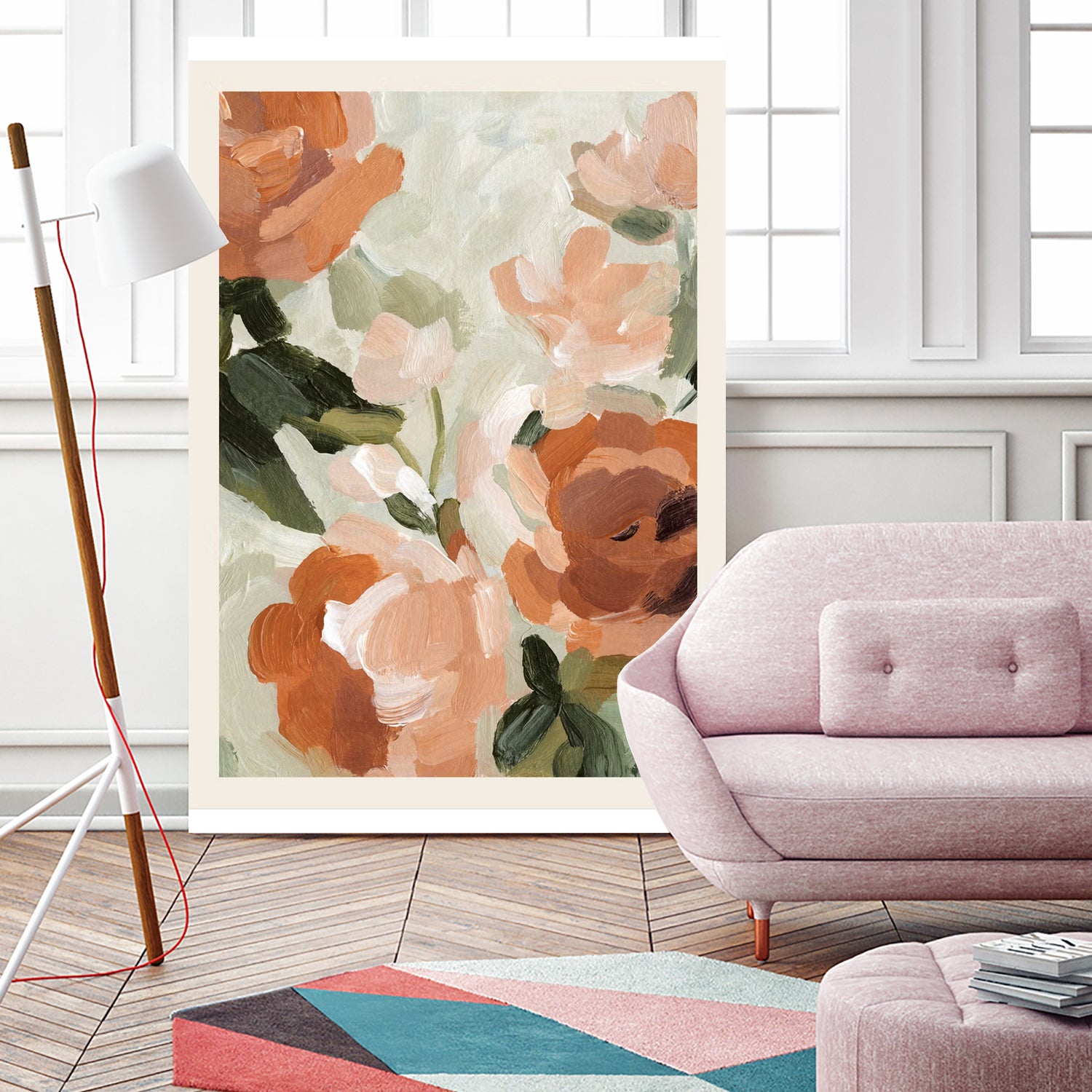Autumn Blossom by M Studio on GIANT ART - green botanical flowers
