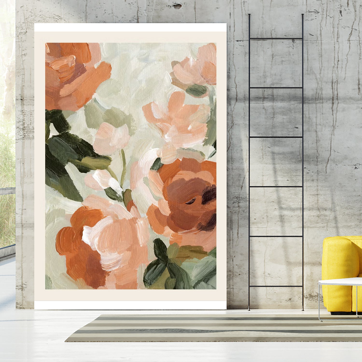 Autumn Blossom by M Studio on GIANT ART - green botanical flowers
