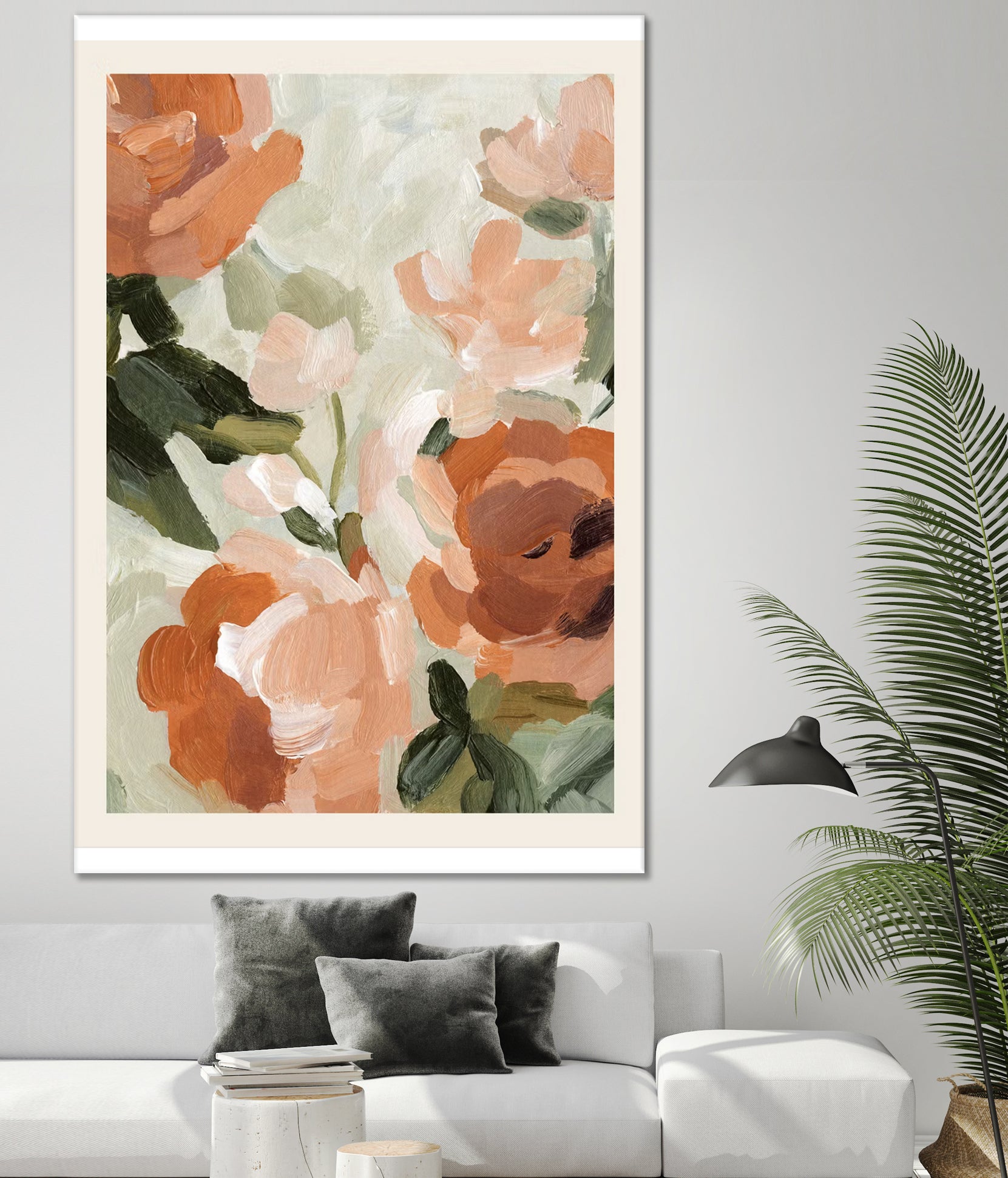 Autumn Blossom by M Studio on GIANT ART - green botanical flowers