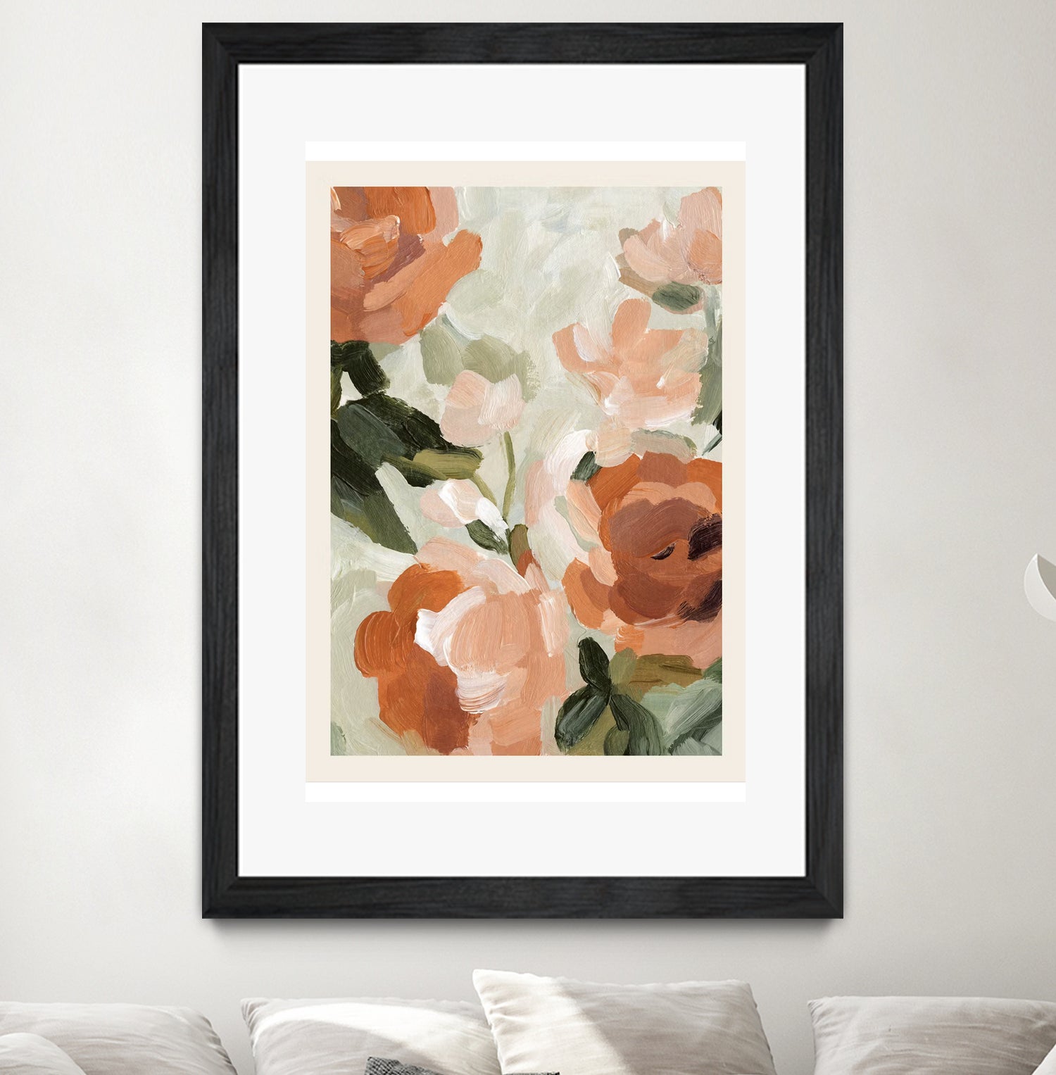 Autumn Blossom by M Studio on GIANT ART - green botanical flowers