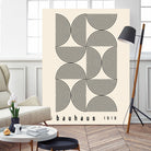 Bauhaus 1919 by M studio on GIANT ART - beige abstact framed canvas