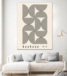 Bauhaus 1919 by M studio on GIANT ART - beige abstact framed canvas