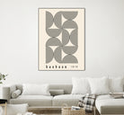 Bauhaus 1919 by M studio on GIANT ART - beige abstact framed canvas