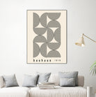 Bauhaus 1919 by M studio on GIANT ART - beige abstact framed canvas