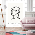 Le visage by M Studio on GIANT ART - white line art matisse