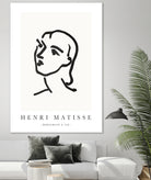 Le visage by M Studio on GIANT ART - white line art matisse