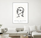 Le visage by M Studio on GIANT ART - white line art matisse