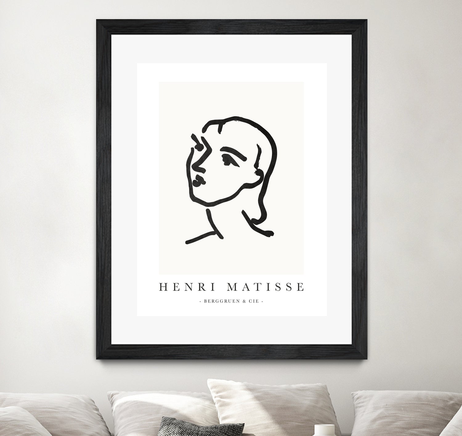 Le visage by M Studio on GIANT ART - white line art matisse