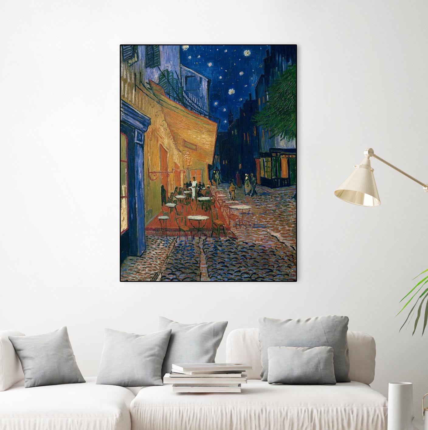 Cafe-terrace at night (Place du forum in Arles), 1888 by Vincent  van Gogh on GIANT ART - museums