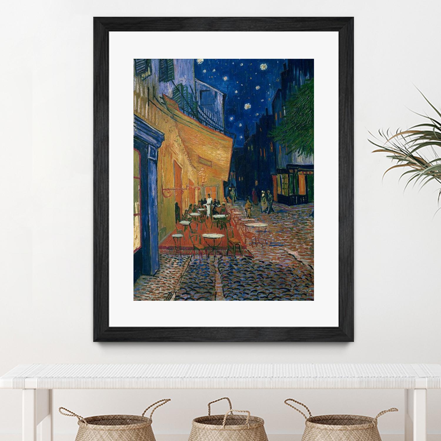 Cafe-terrace at night (Place du forum in Arles), 1888 by Vincent  van Gogh on GIANT ART - museums