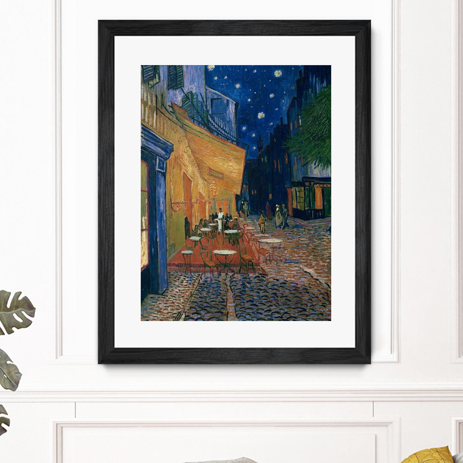 Cafe-terrace at night (Place du forum in Arles), 1888 by Vincent  van Gogh on GIANT ART - museums