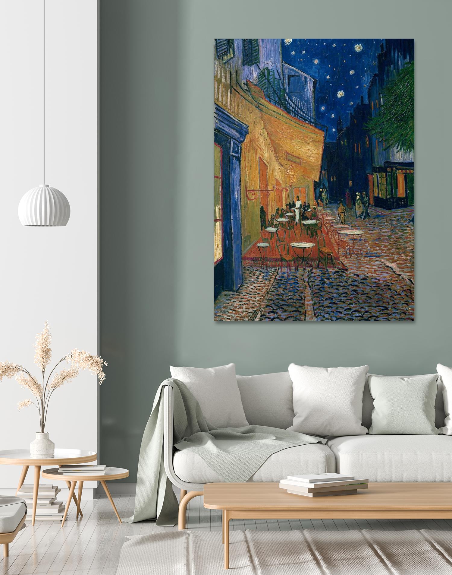 Cafe-terrace at night (Place du forum in Arles), 1888 by Vincent  van Gogh on GIANT ART - museums