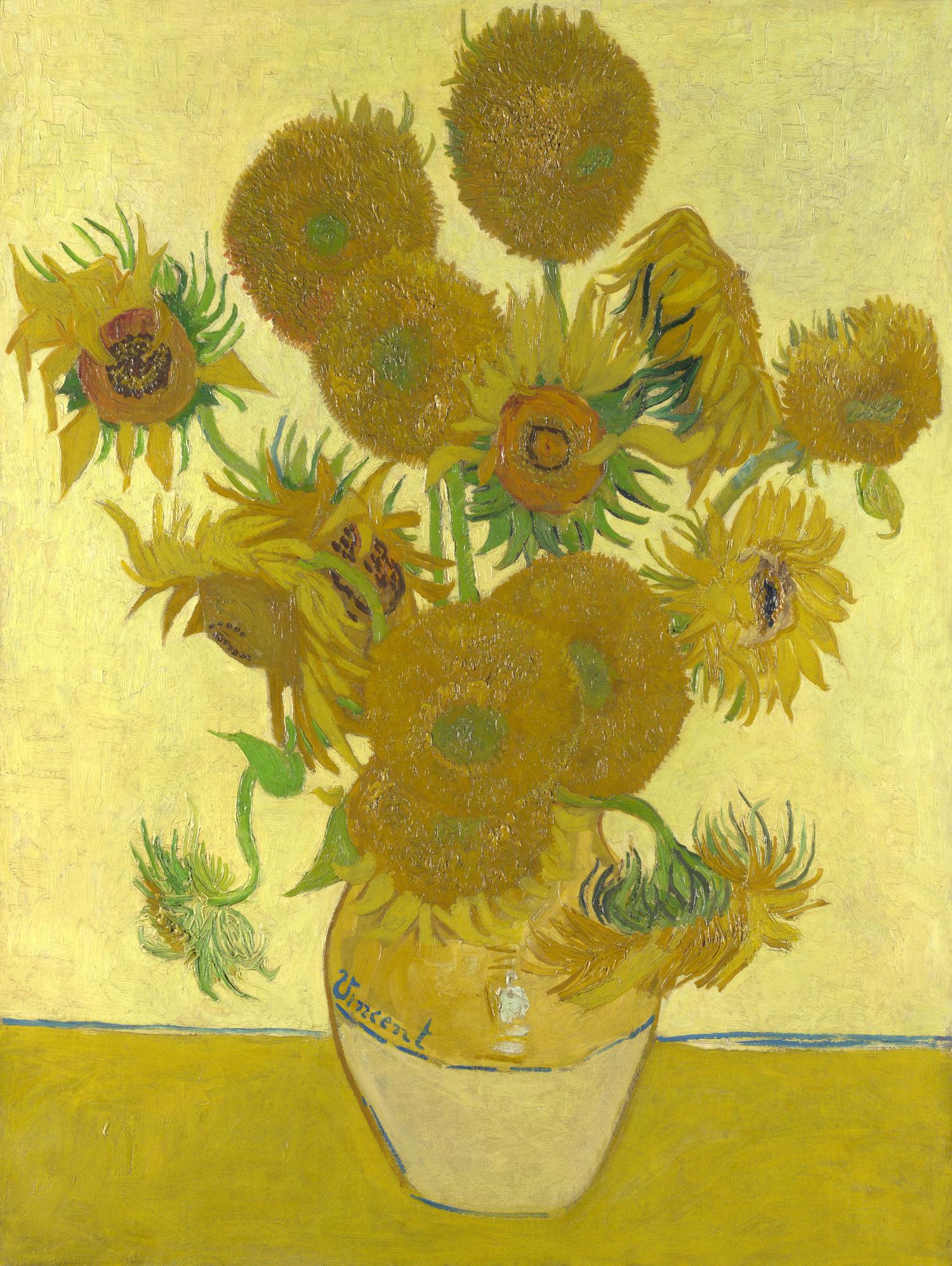 Sunflowers on Gold, 1888 by Vicent van Gogh on GIANT ART