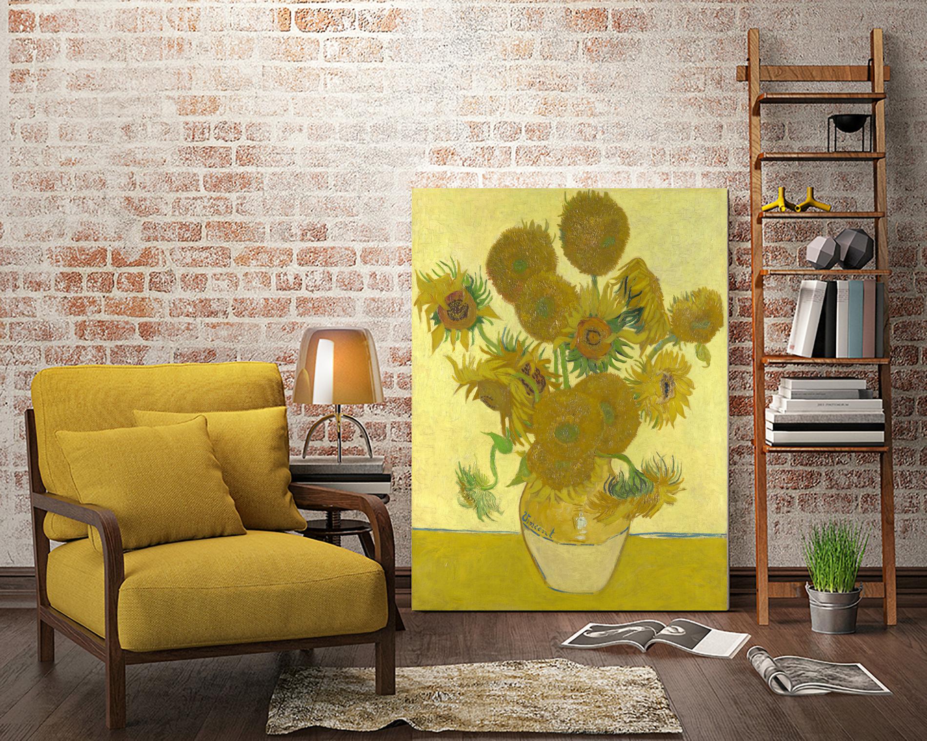 Sunflowers on Gold, 1888 by Vicent van Gogh on GIANT ART