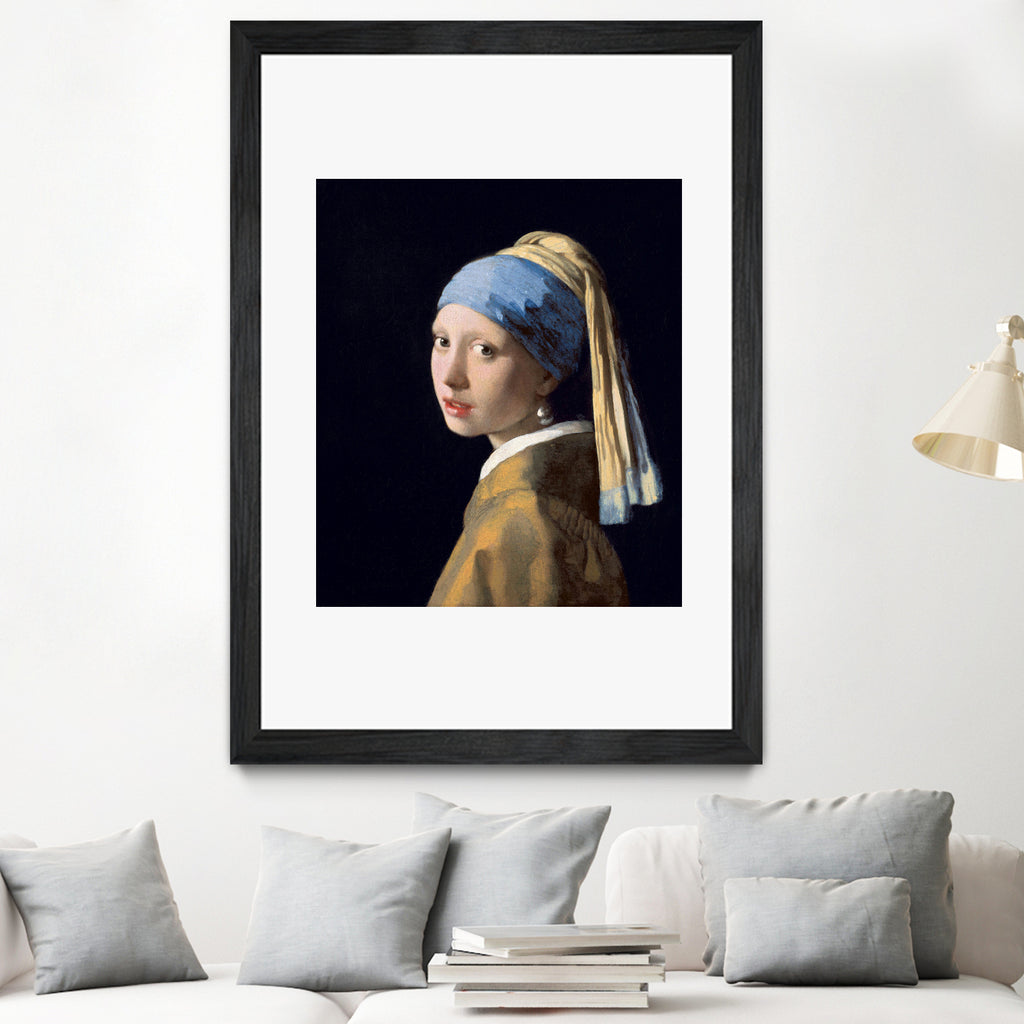 Girl with a Pearl Earring (1665) de Johannes Vermeer sur GIANT ART - musées