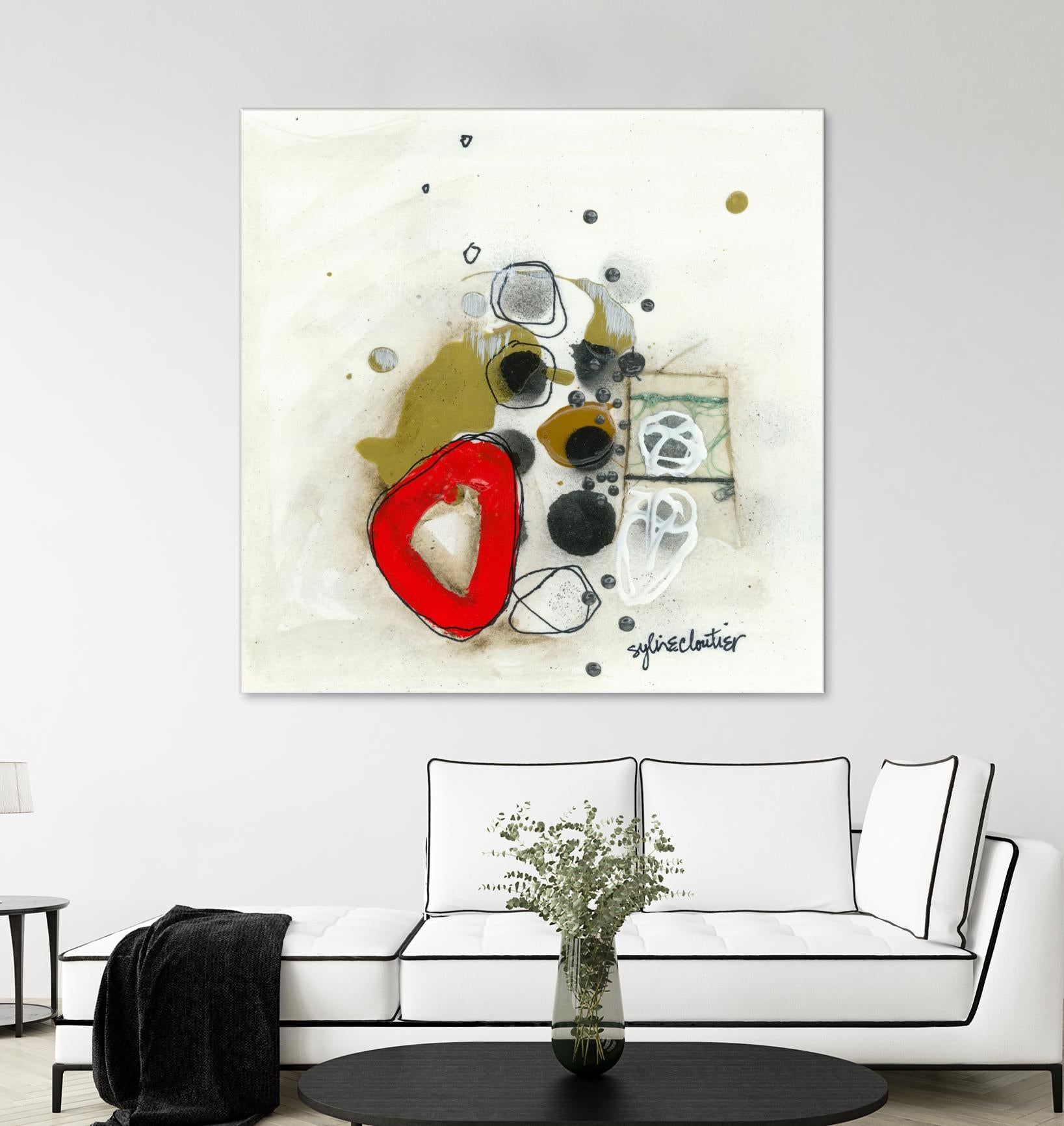 Actual #1 by Sylvie Cloutier on GIANT ART - red abstrait