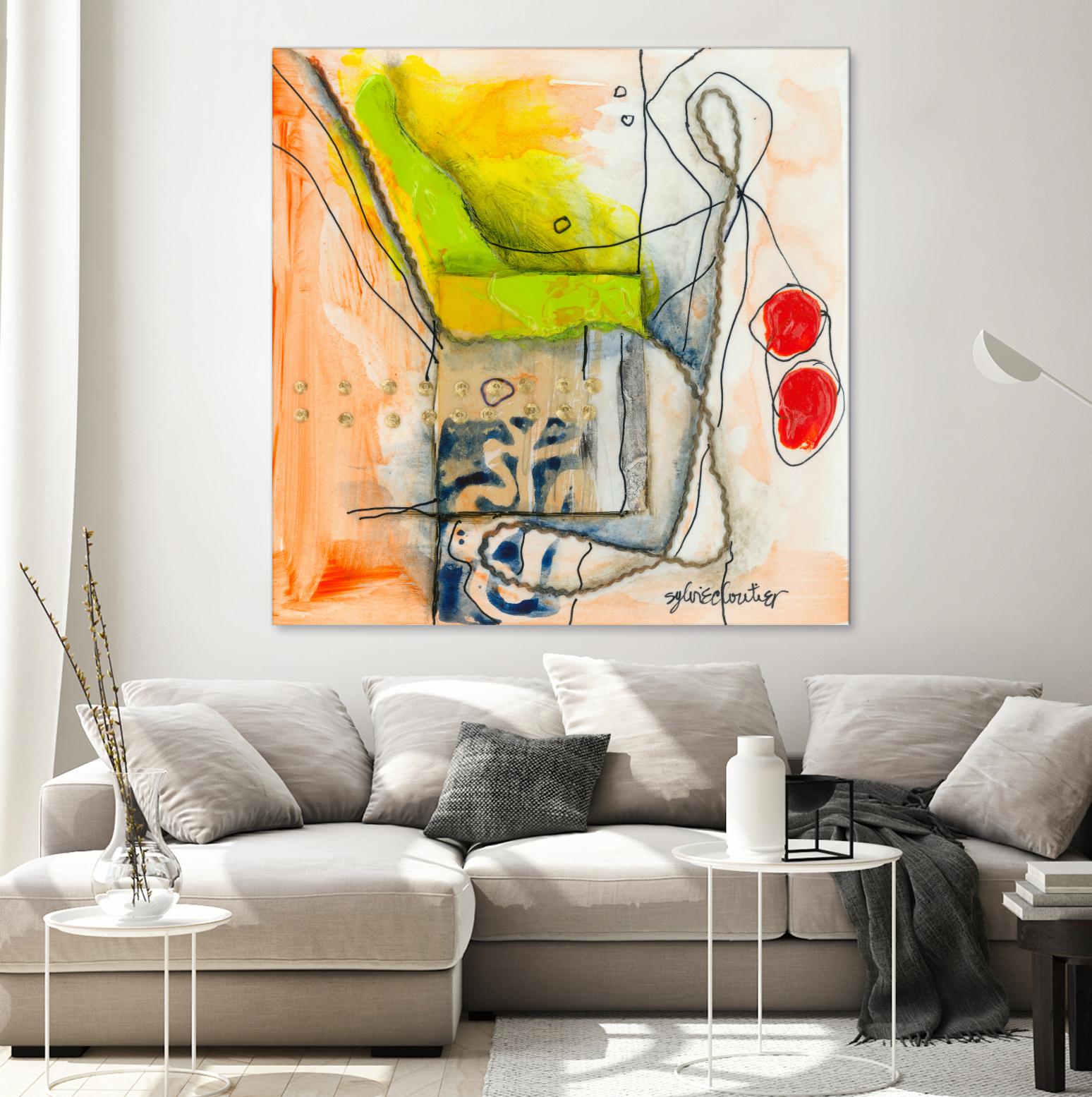 Cartoon #3 by Sylvie  Cloutier on GIANT ART - red abstract