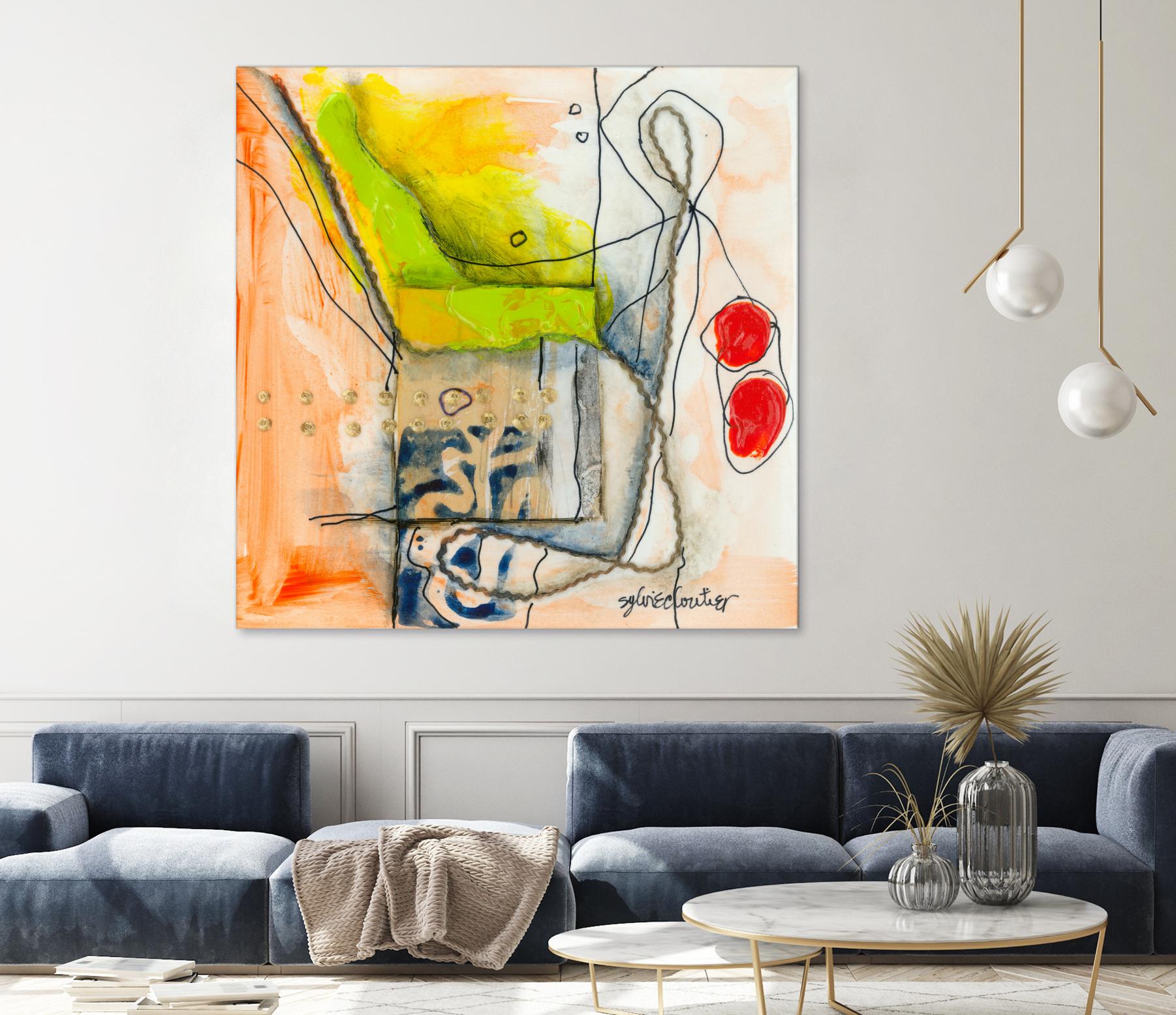 Cartoon #3 by Sylvie  Cloutier on GIANT ART - red abstract