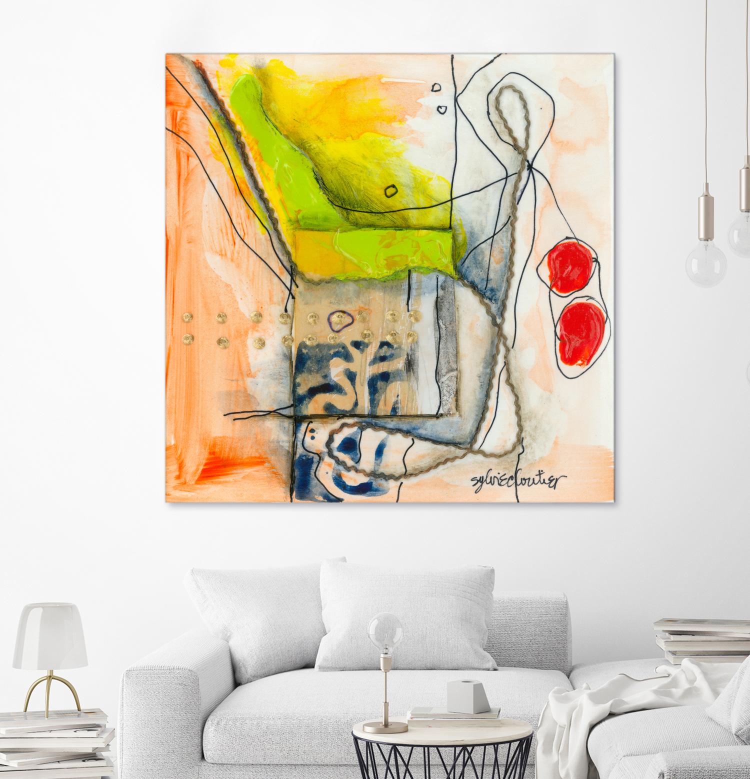 Cartoon #3 by Sylvie  Cloutier on GIANT ART - red abstract