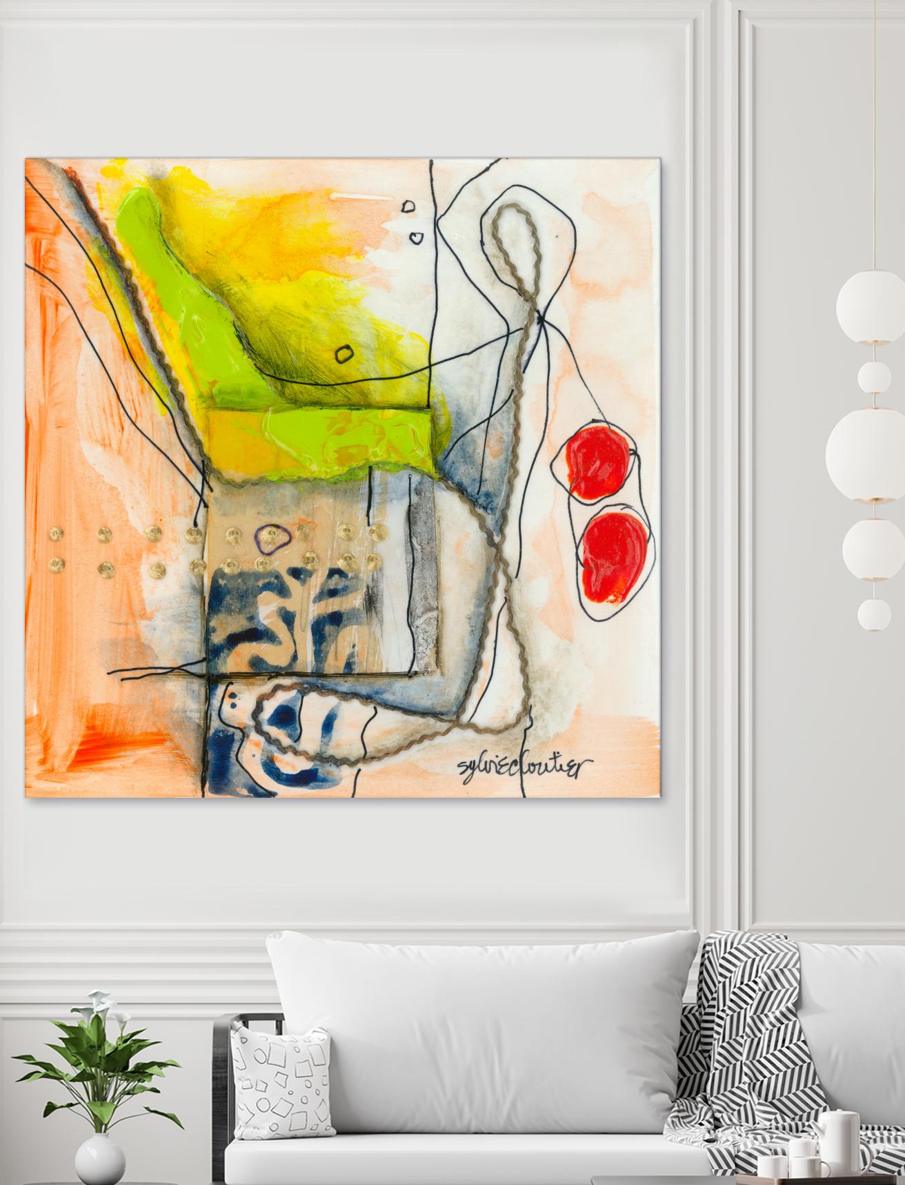 Cartoon #3 by Sylvie  Cloutier on GIANT ART - red abstract