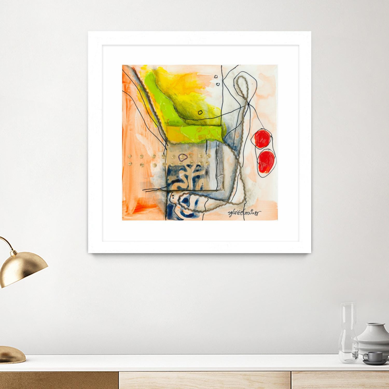 Cartoon #3 by Sylvie  Cloutier on GIANT ART - red abstract