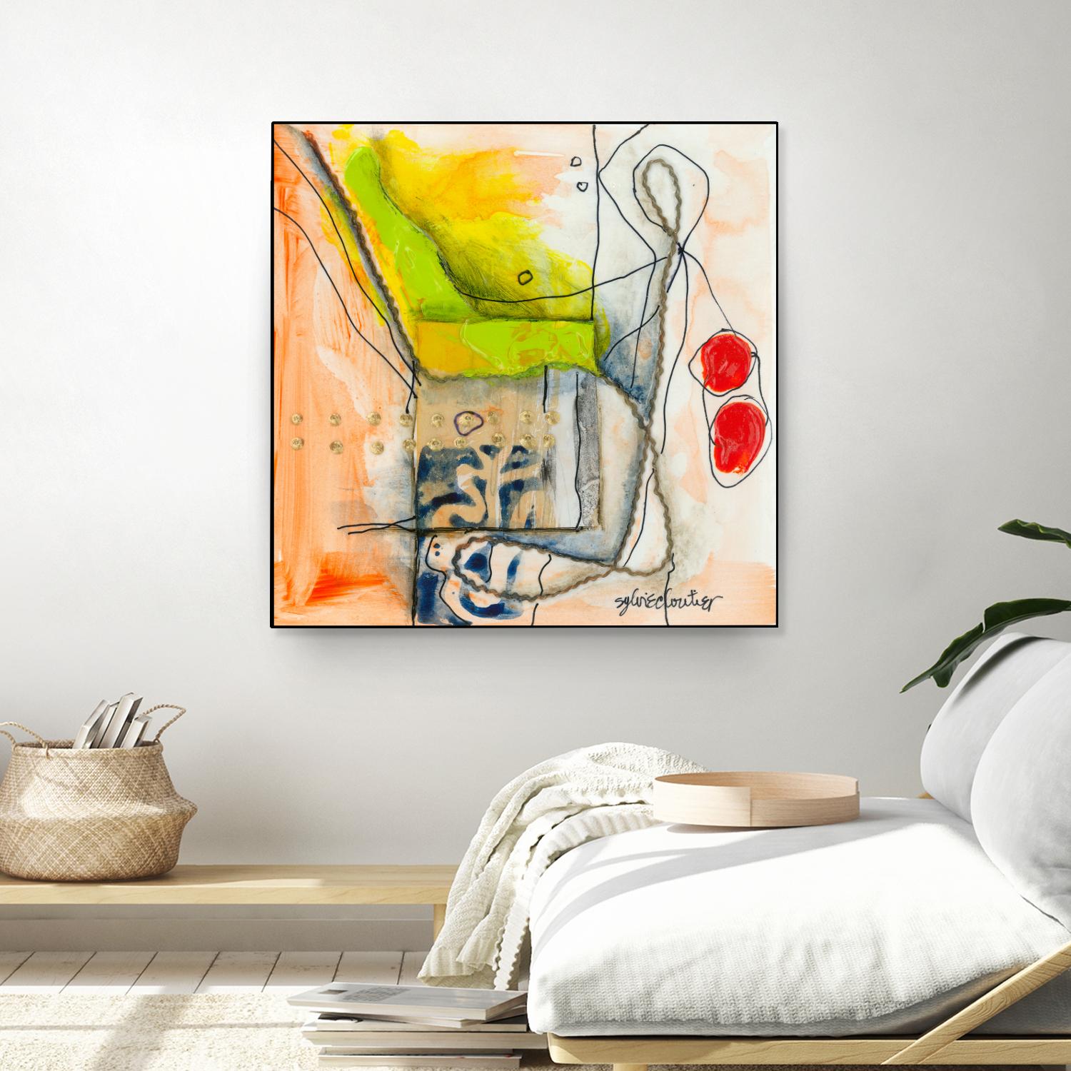 Cartoon #3 by Sylvie  Cloutier on GIANT ART - red abstract