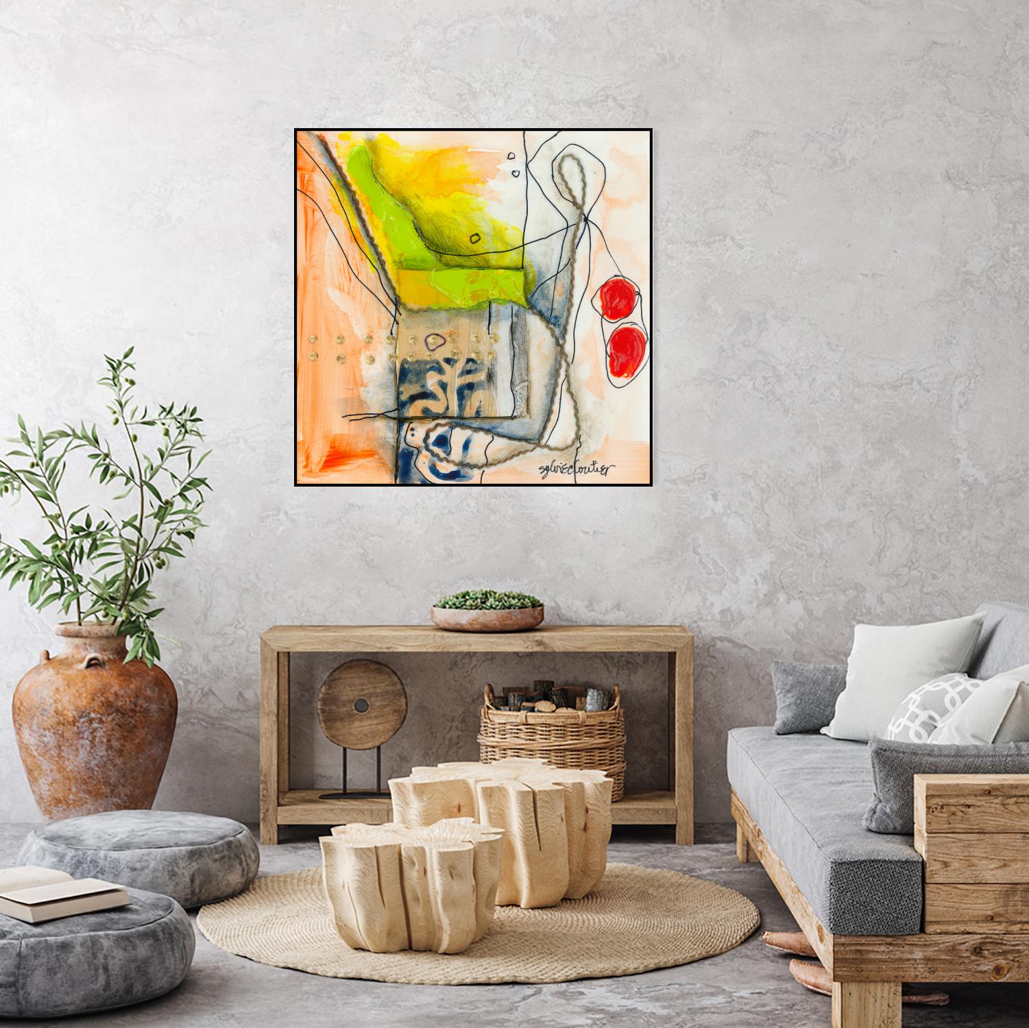 Cartoon #3 by Sylvie  Cloutier on GIANT ART - red abstract