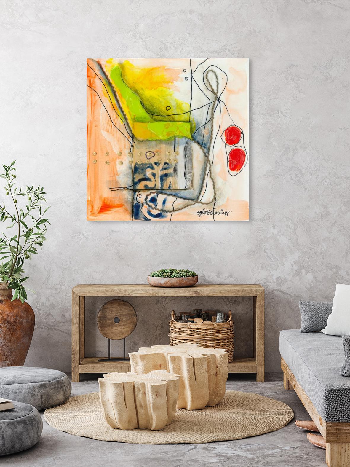 Cartoon #3 by Sylvie  Cloutier on GIANT ART - red abstract