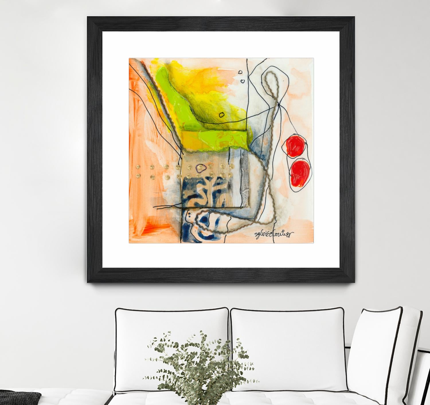 Cartoon #3 by Sylvie  Cloutier on GIANT ART - red abstract