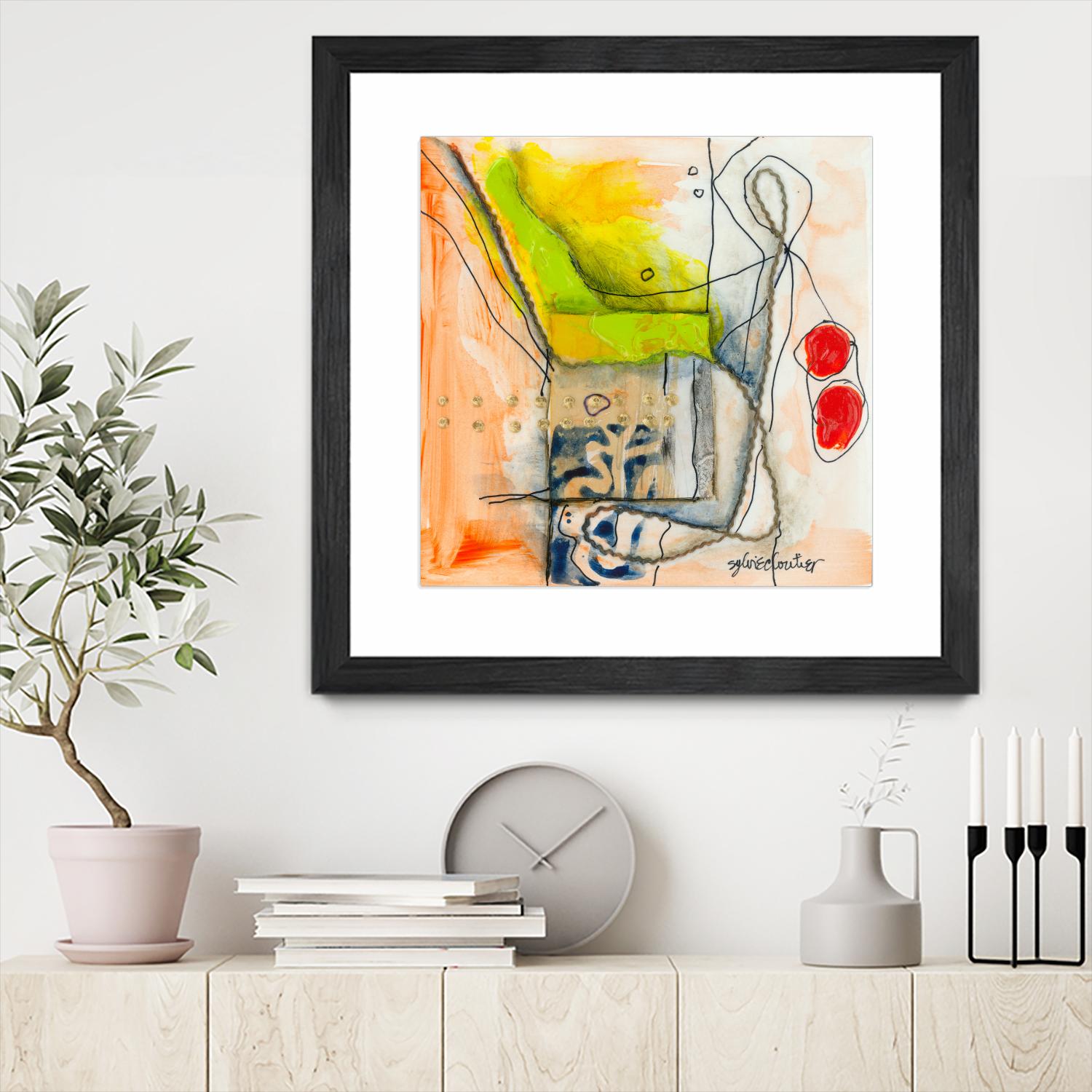 Cartoon #3 by Sylvie  Cloutier on GIANT ART - red abstract