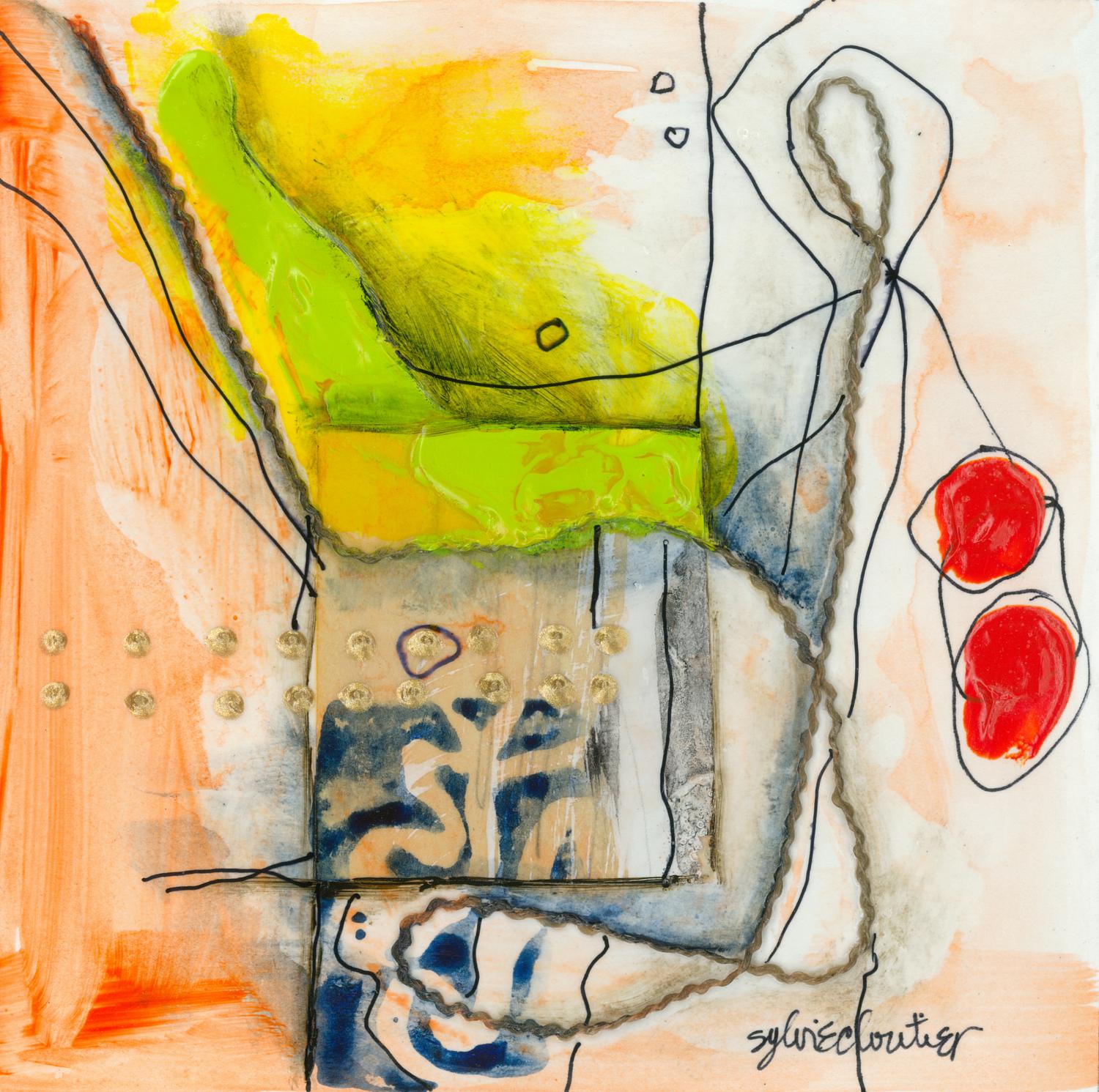 Cartoon #3 by Sylvie  Cloutier on GIANT ART - red abstract