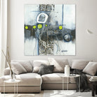 Du fil à retordre by Sylvie cloutier on GIANT ART - green abstract