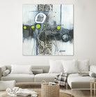 Du fil à retordre by Sylvie cloutier on GIANT ART - green abstract