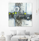 Du fil à retordre by Sylvie cloutier on GIANT ART - green abstract