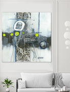 Du fil à retordre by Sylvie cloutier on GIANT ART - green abstract