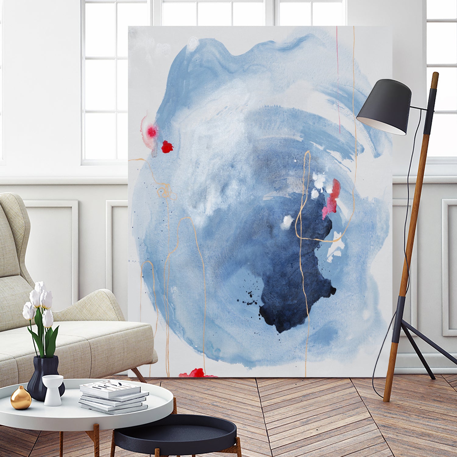 Capture Quiet by Daleno Art on GIANT ART - blue abstract