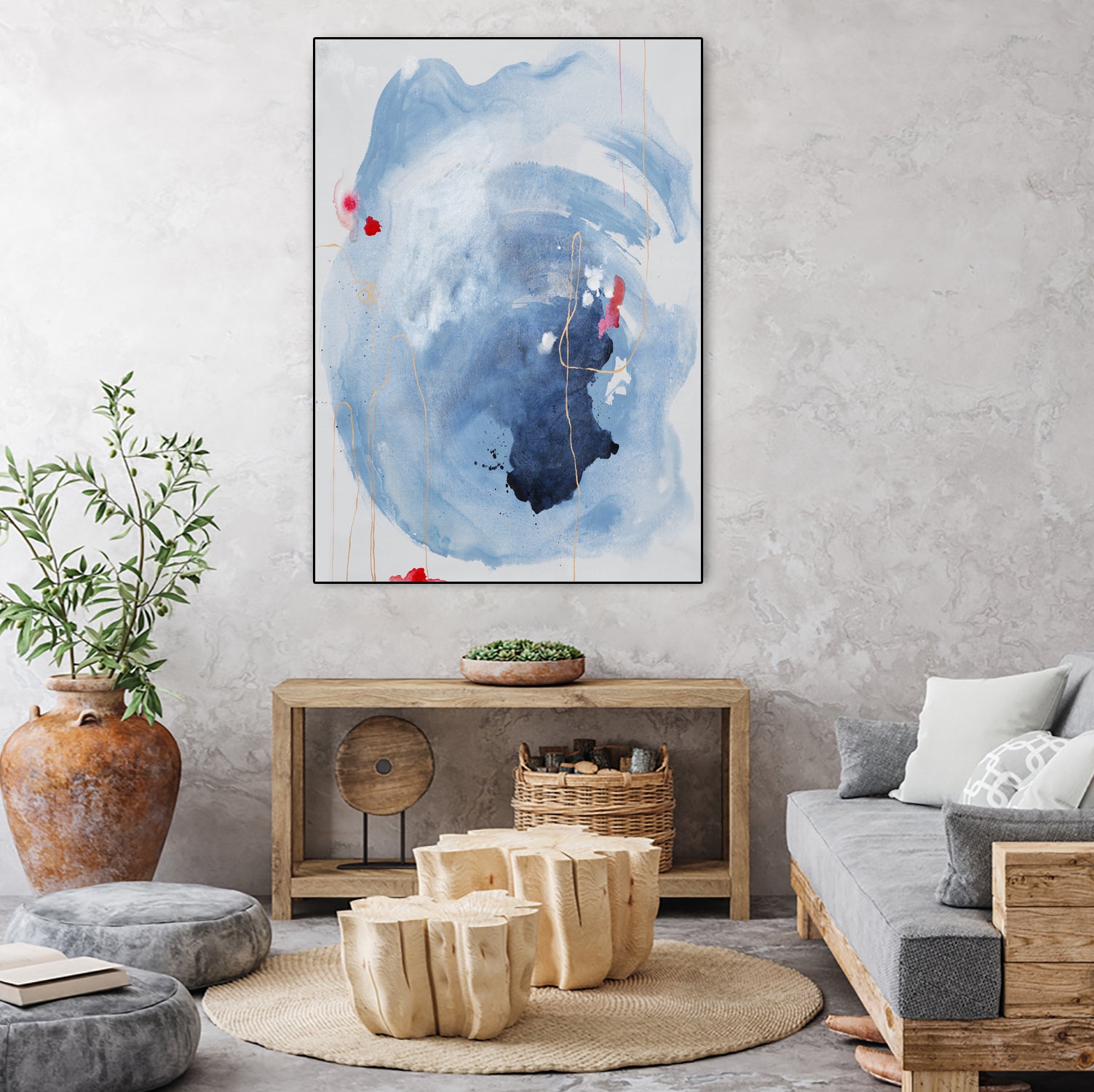 Capture Quiet by Daleno Art on GIANT ART - blue abstract