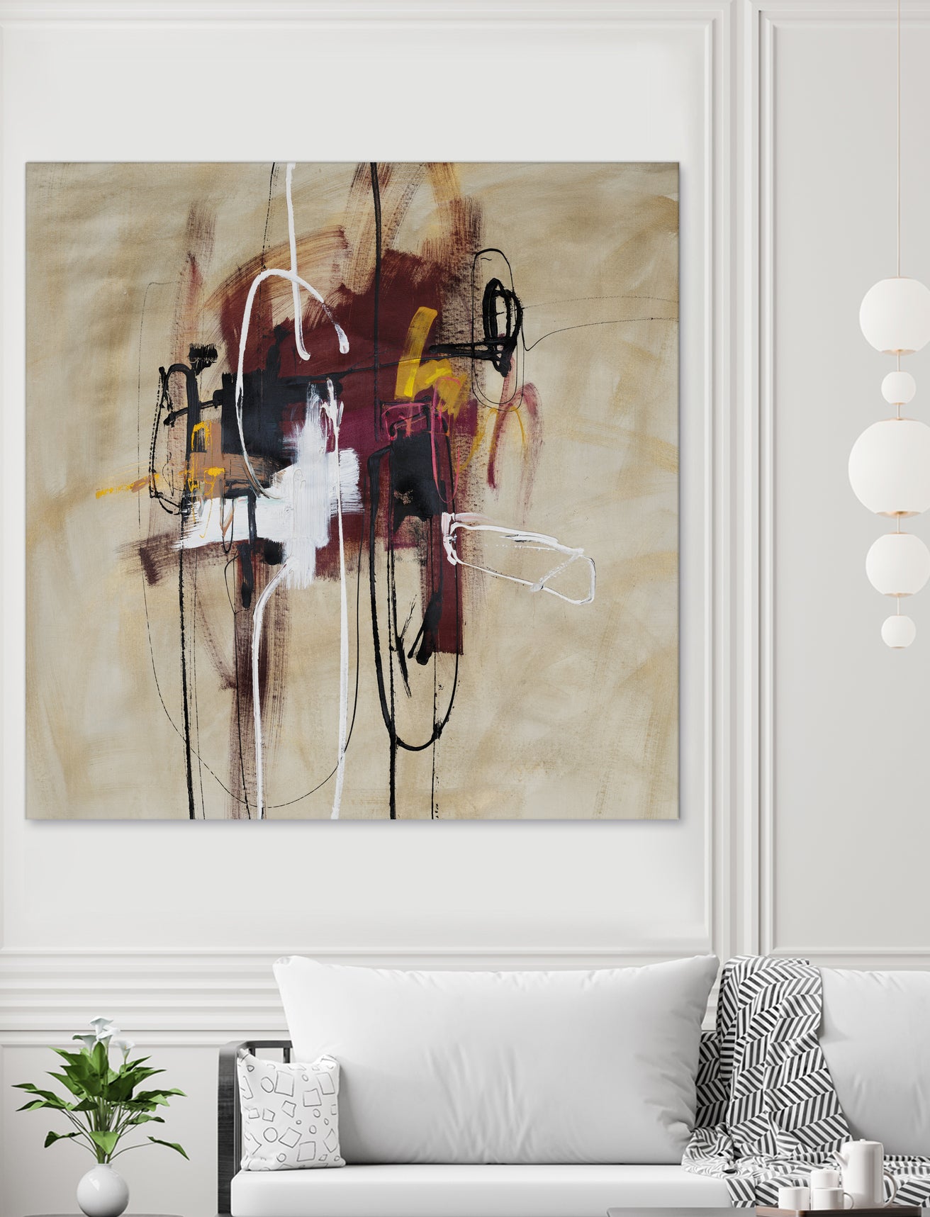 Closely Listening by Daleno Art on GIANT ART - brown abstract