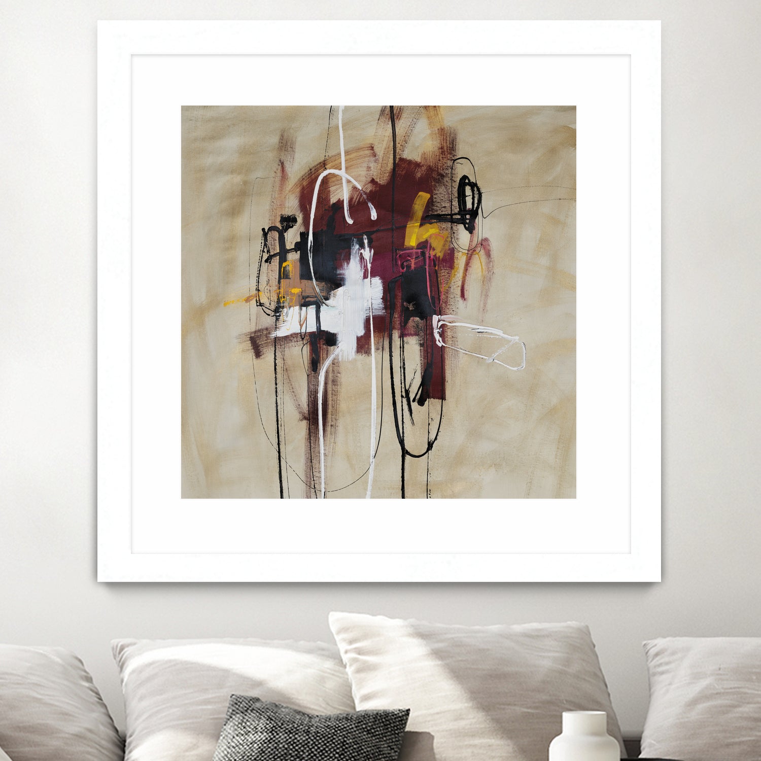 Closely Listening by Daleno Art on GIANT ART - brown abstract