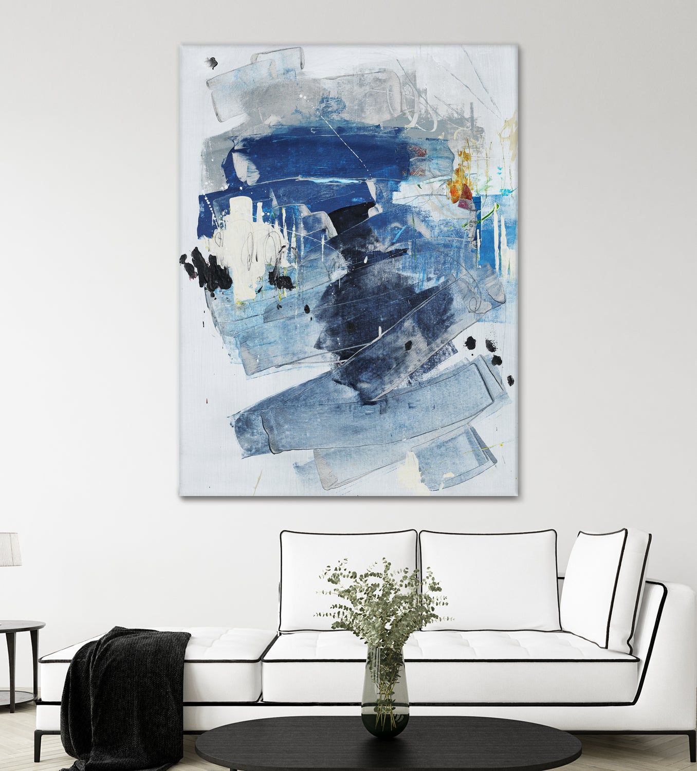 Toss Up I by Daleno Art on GIANT ART - blue abstract