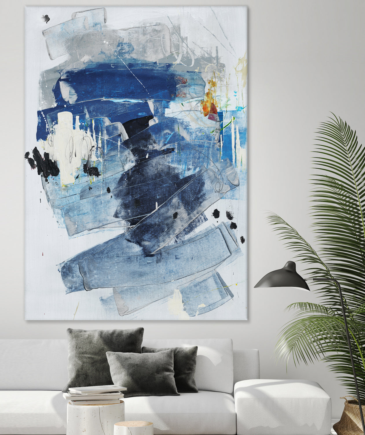 Toss Up I by Daleno Art on GIANT ART - blue abstract