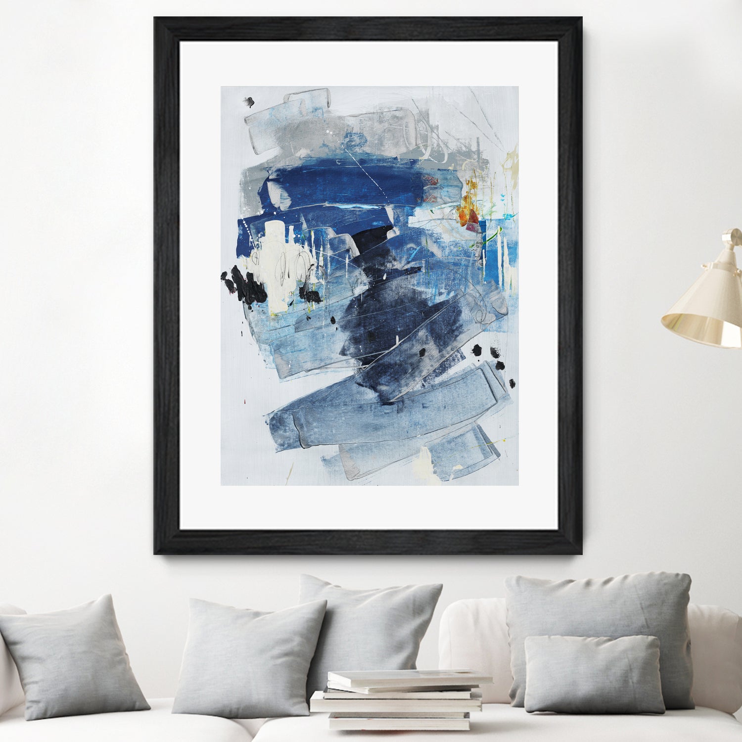 Toss Up I by Daleno Art on GIANT ART - blue abstract