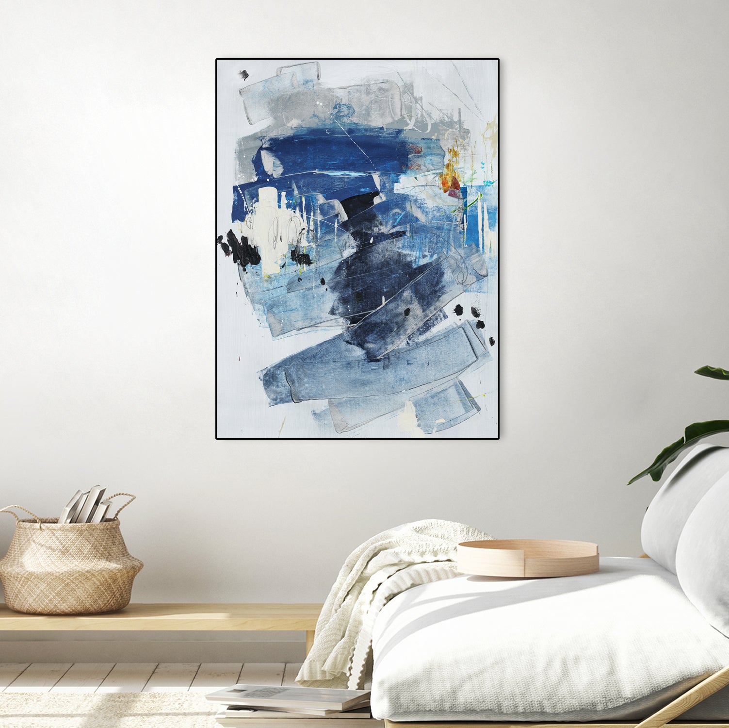 Toss Up I by Daleno Art on GIANT ART - blue abstract