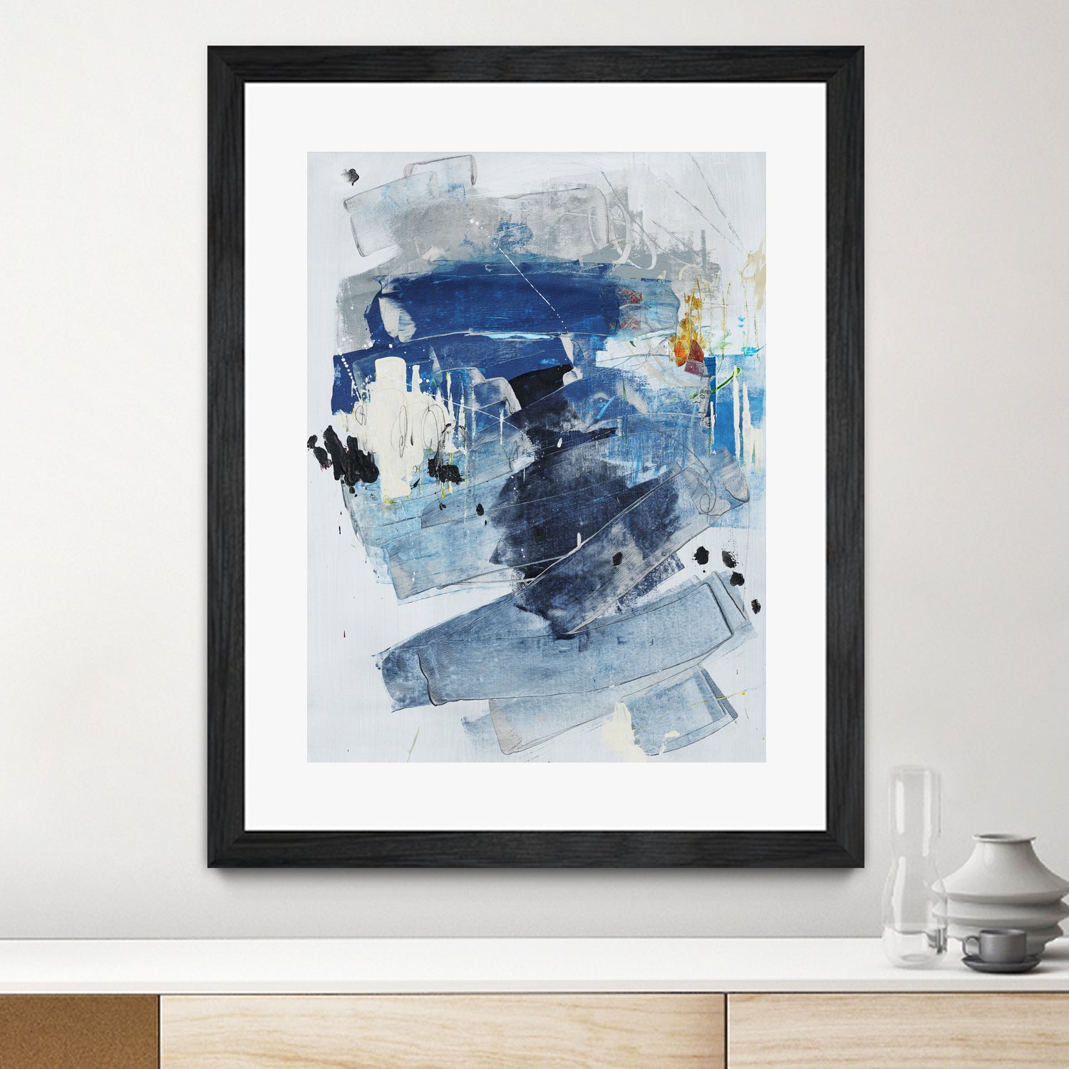 Toss Up I by Daleno Art on GIANT ART - blue abstract