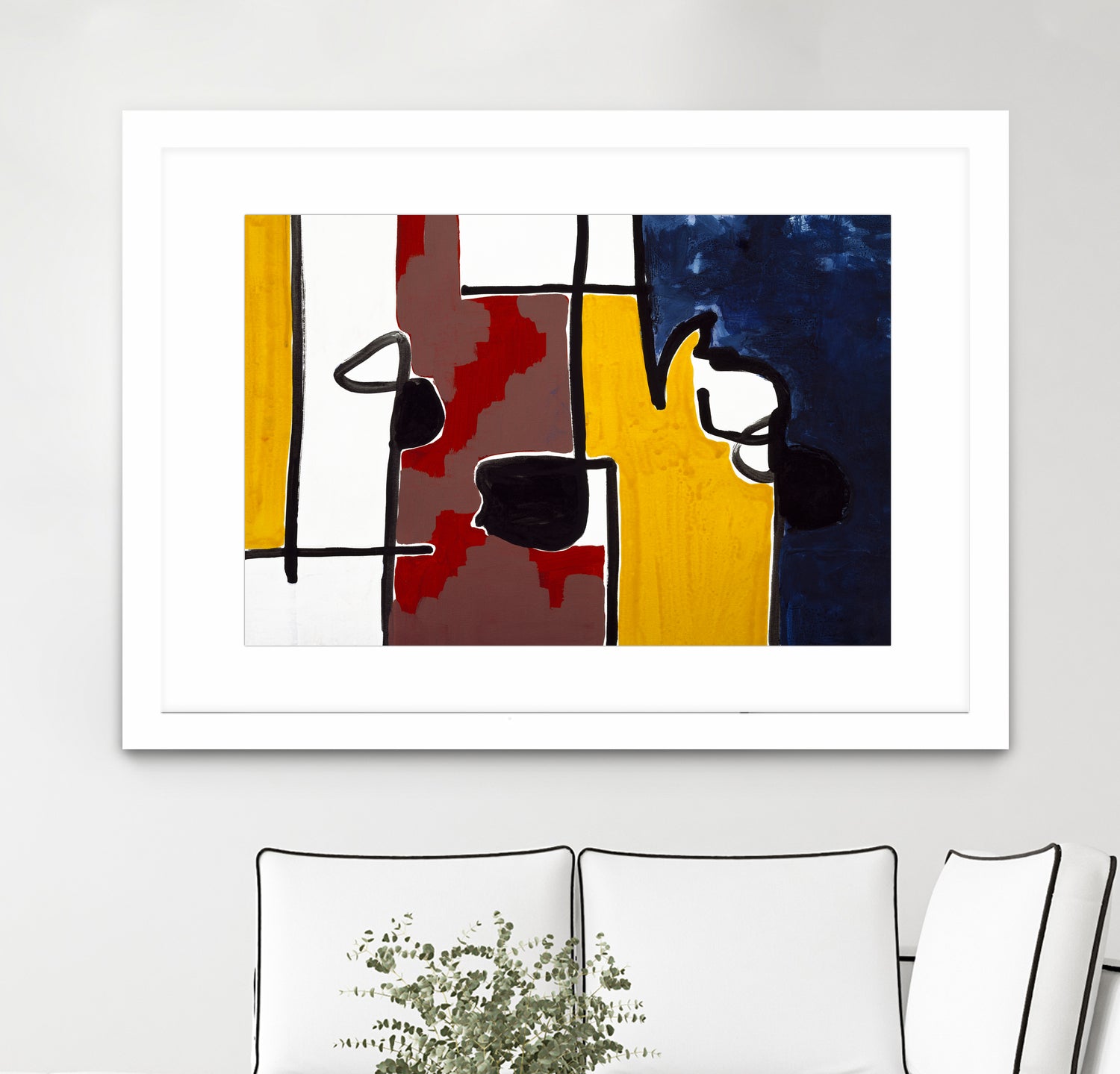 Harbor II by Lee Crew on GIANT ART - yellow abstract pattern