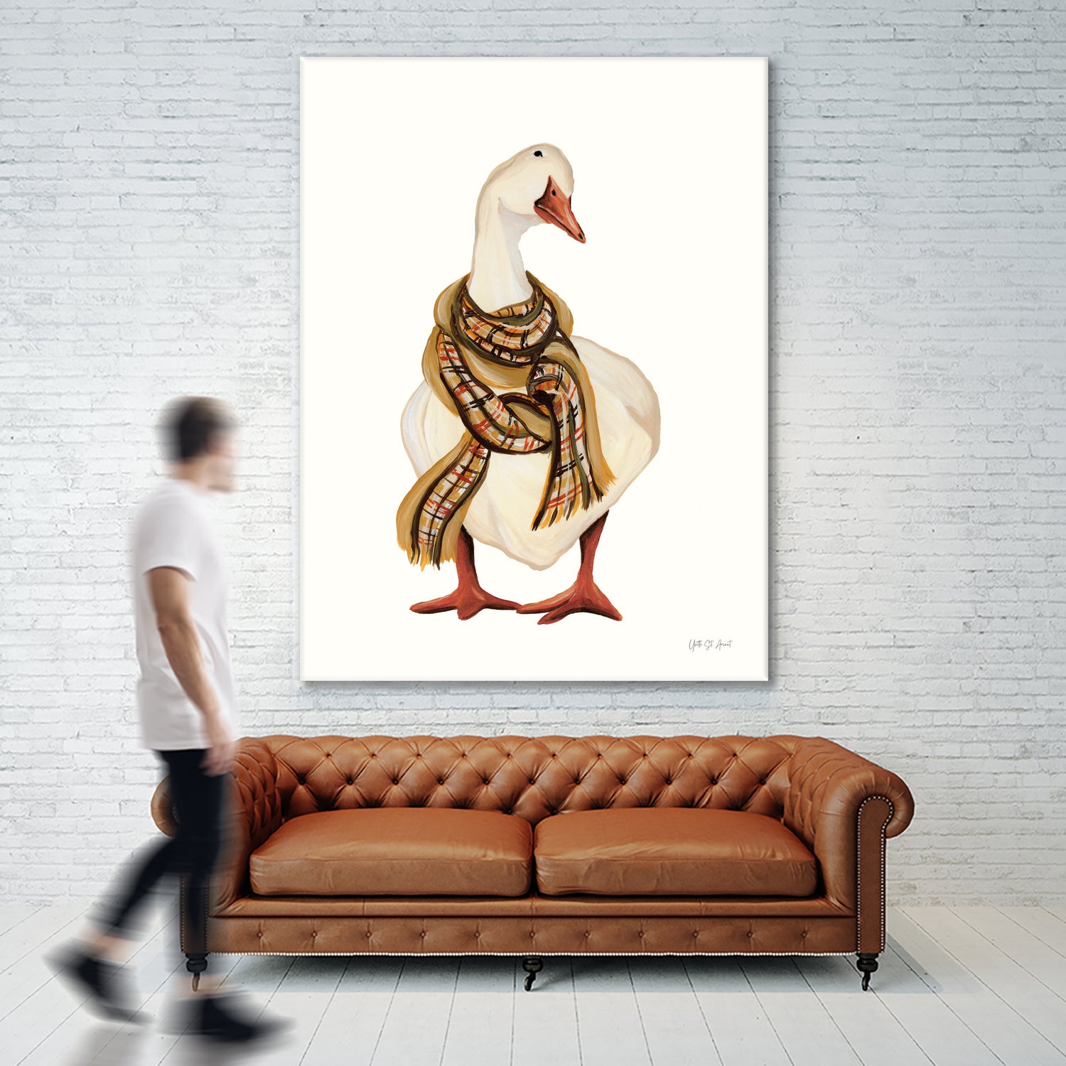 Goose with Scarf by Yvette St. Amant on GIANT ART - animal