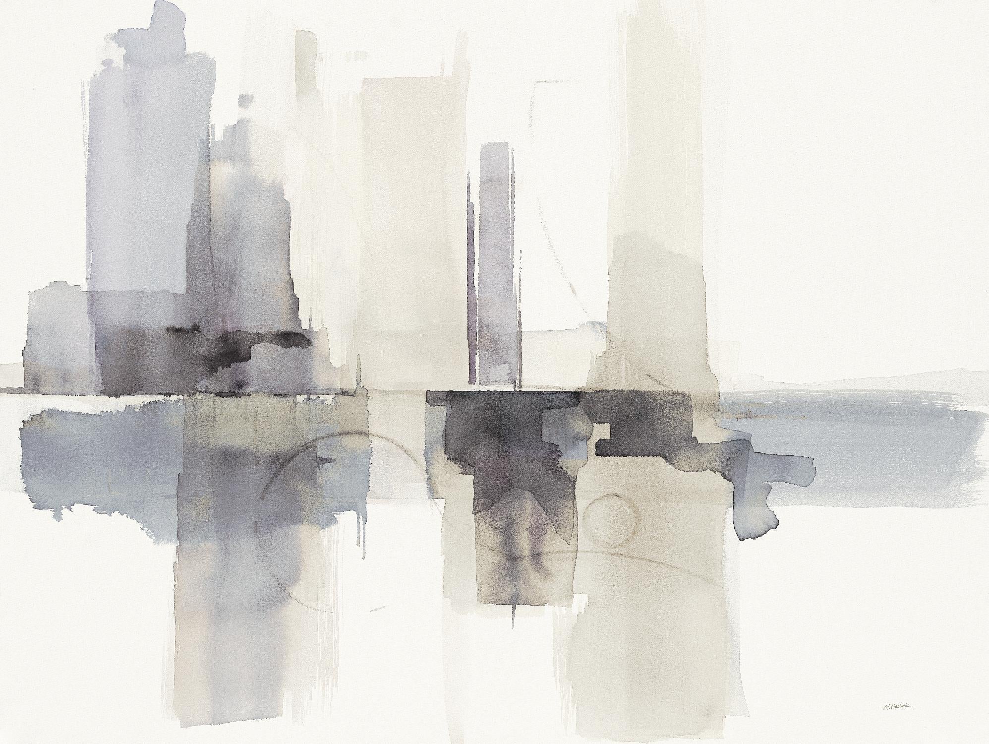 Improvisation II Gray by Mike Schick on GIANT ART - purple watercolor