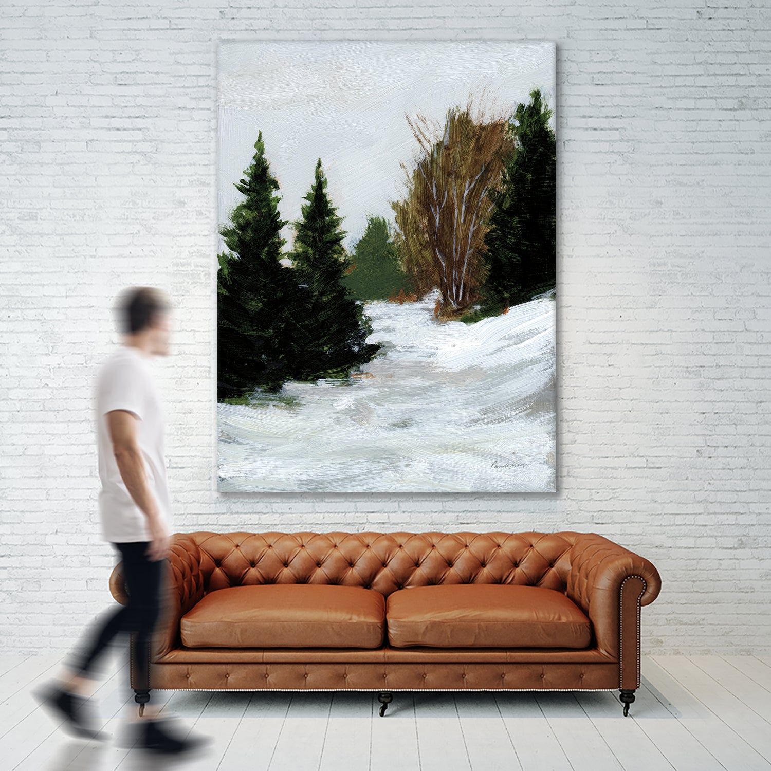 Winter on Grand Mesa by Pamela Munger on GIANT ART - gray brown