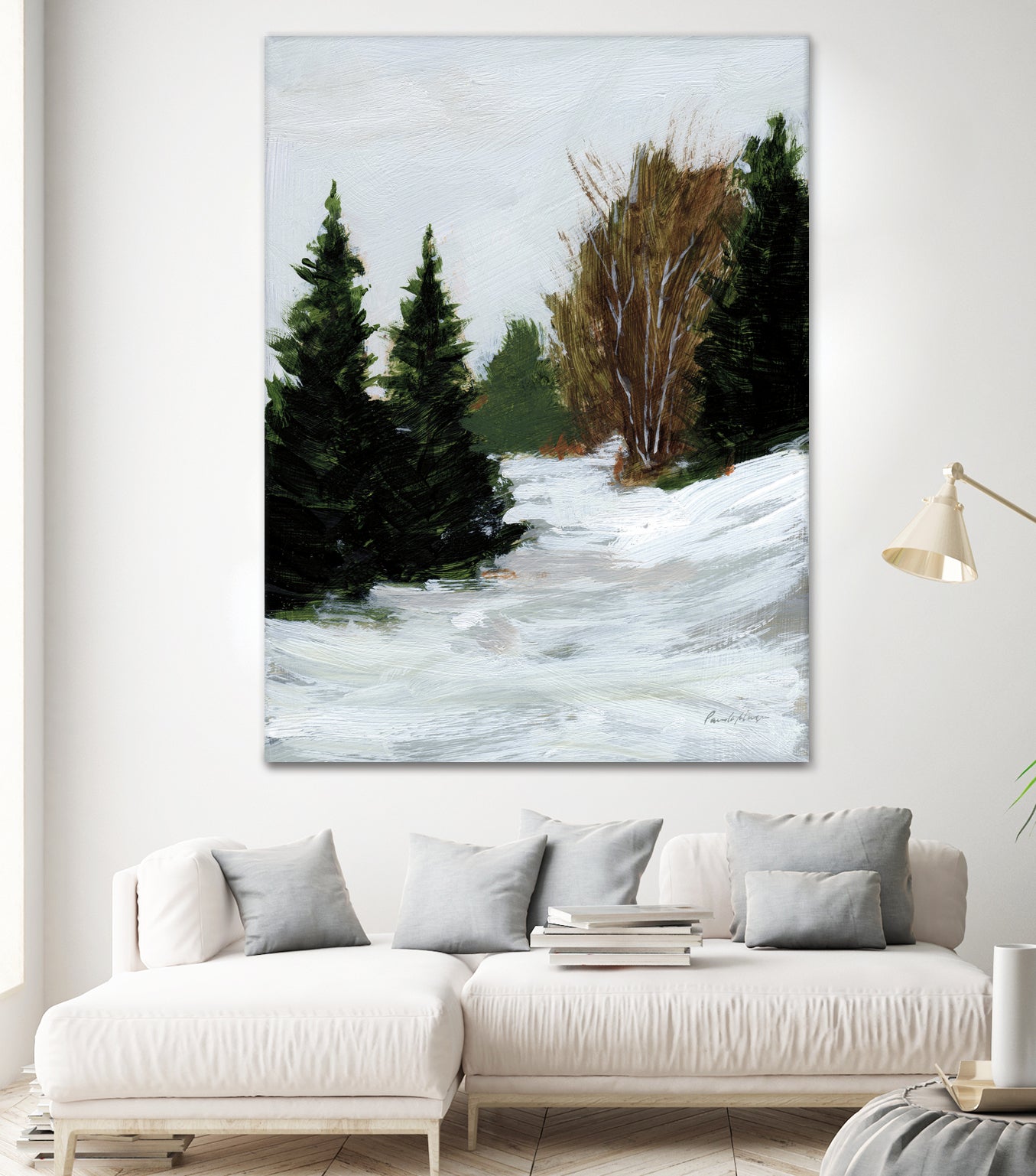 Winter on Grand Mesa by Pamela Munger on GIANT ART - gray brown