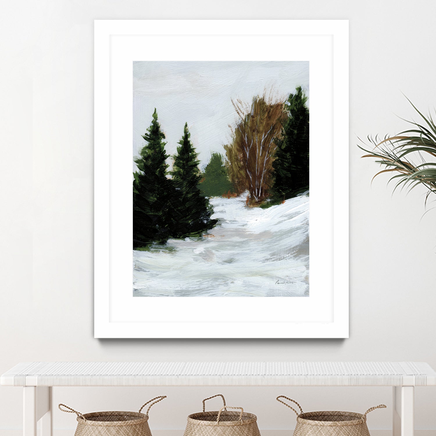 Winter on Grand Mesa by Pamela Munger on GIANT ART - gray brown